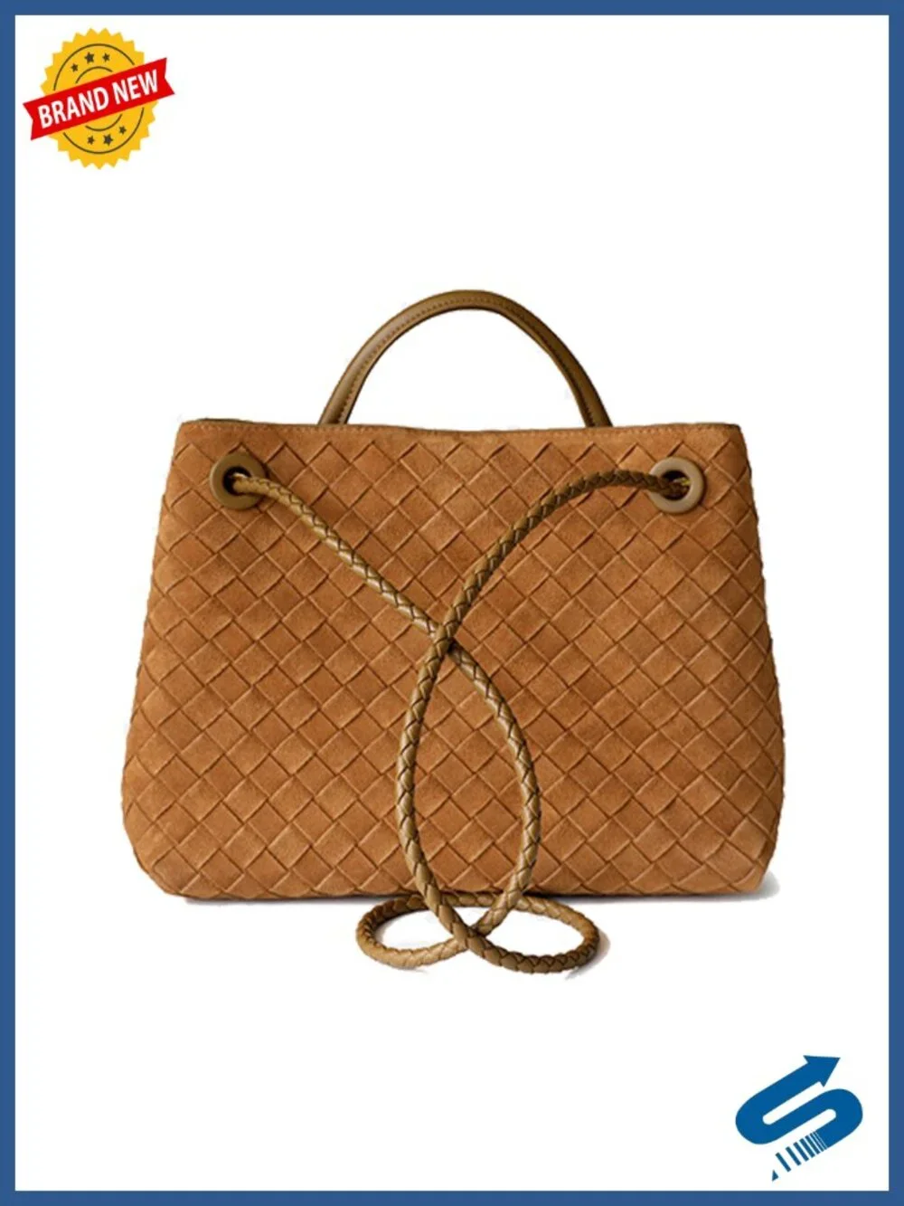 PU Leather Woven Hobo Shoulder Bag Crossbody Tote
